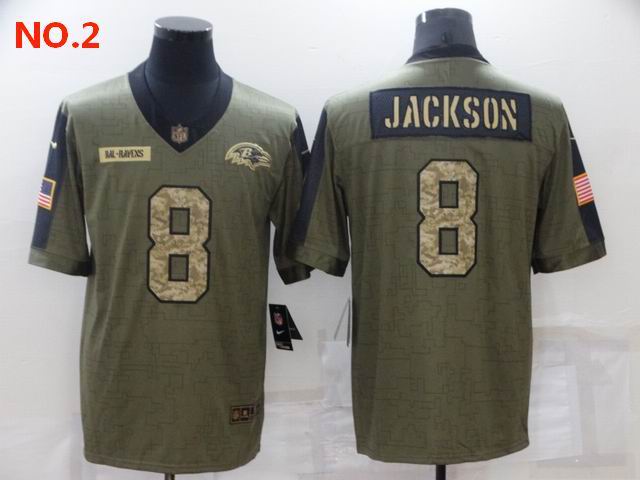 Men's Baltimore Ravens 8 Lamar Jackson Jesey NO.2;